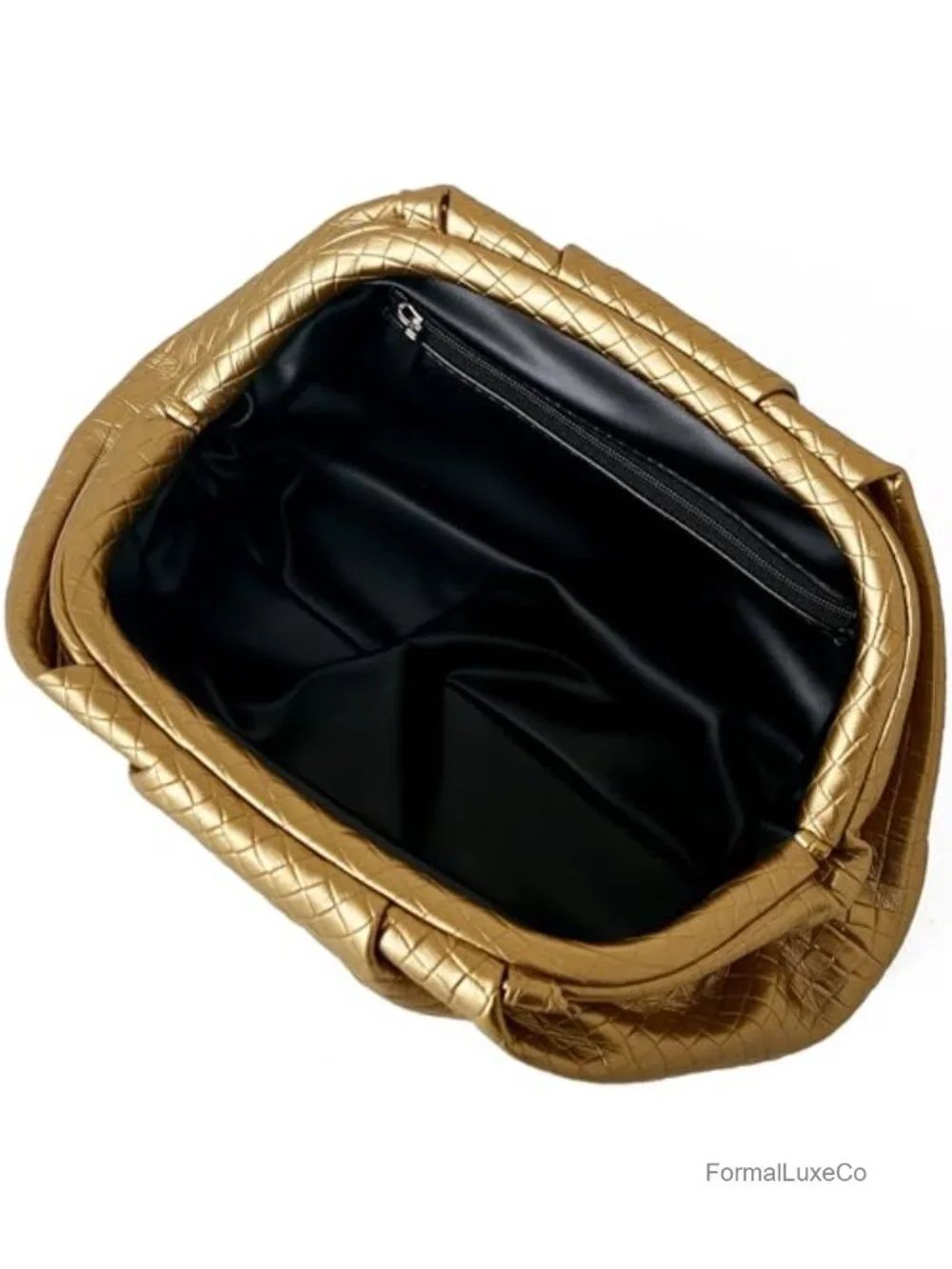 Ruched Dumpling Clutch Evening Bag Detachable Chain Crossbody